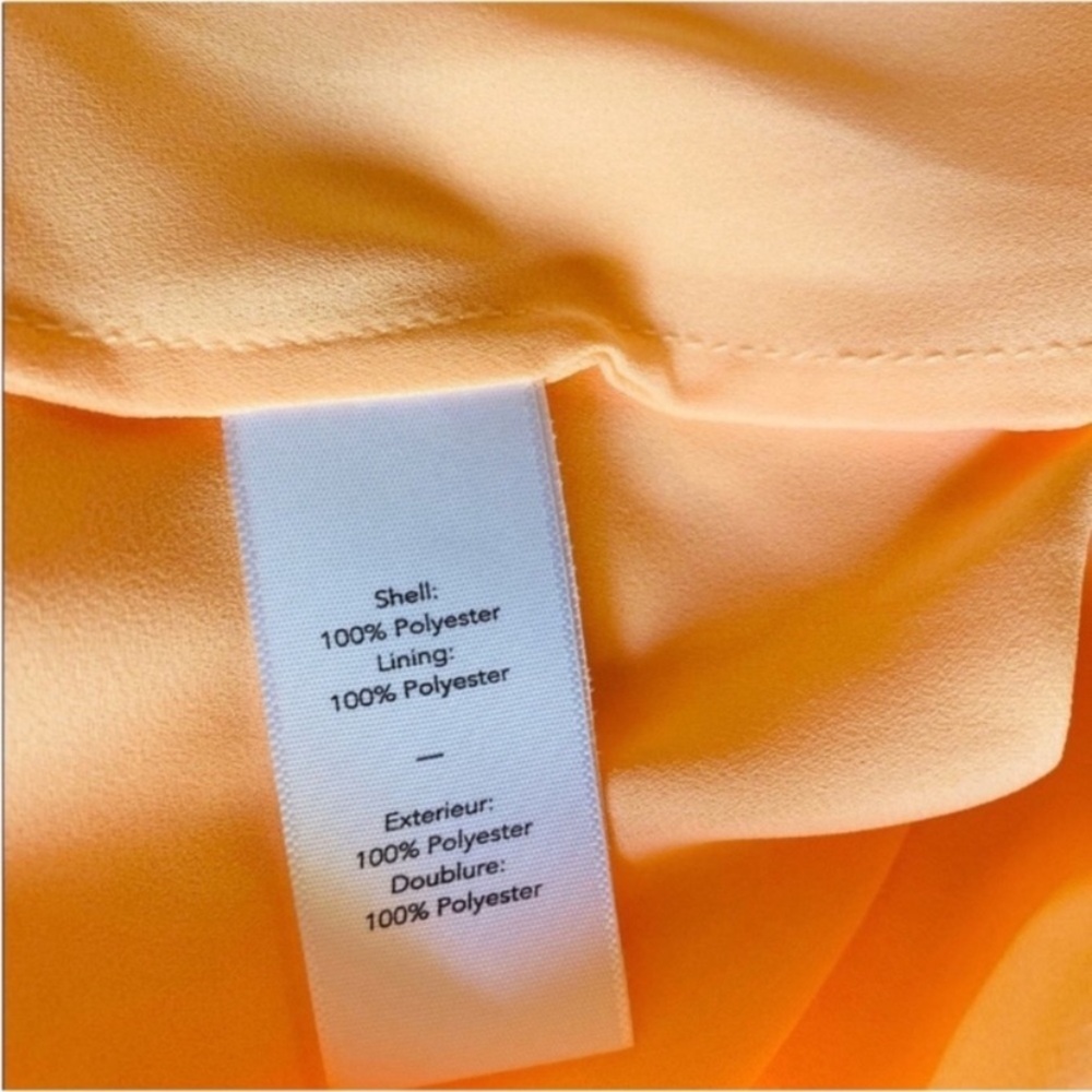 Elizabeth and James Orange V Neckline Strappy Babydoll Dress SZ 4 - Picture 5 of 5